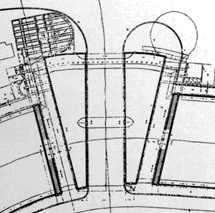 drawing of Plecnik's Triple Bridge